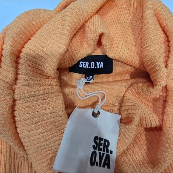 SER.O.YA Tallulah Midi Dress in Papaya - Picture 8 of 12